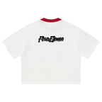 boxy contrast collar tee