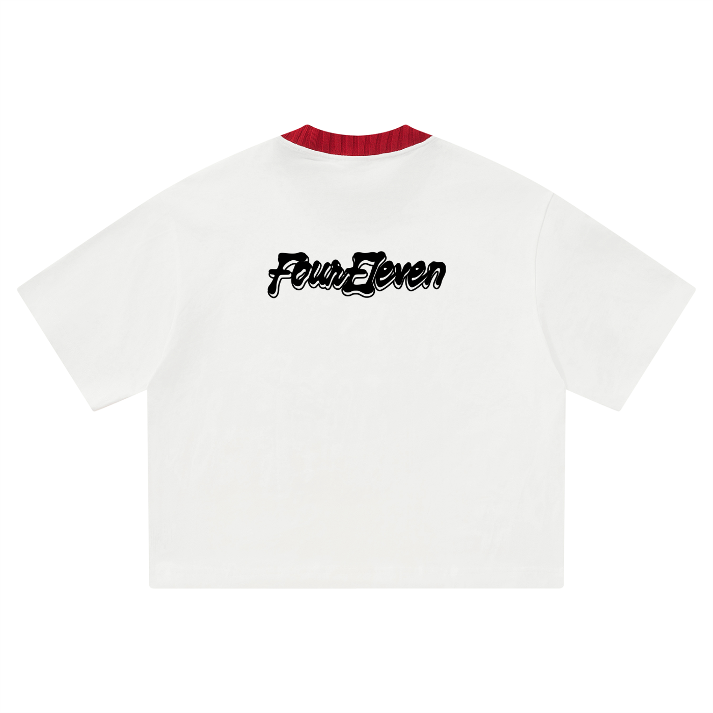 boxy contrast collar tee