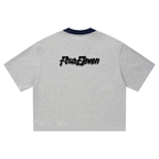 boxy contrast collar tee