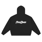 waffle knit double zip hoodie