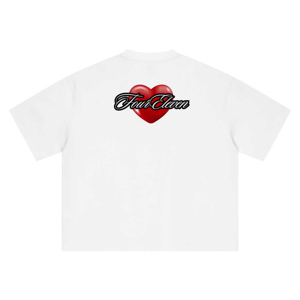 red heart boxy tee