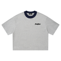 boxy contrast collar tee