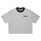 boxy contrast collar tee